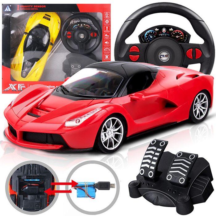 SpeedX Remote Car with Steering Wheel & Pedals