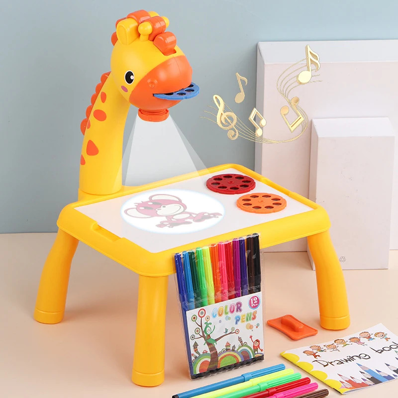 Children Mini Led Projector Drawing Table for kids