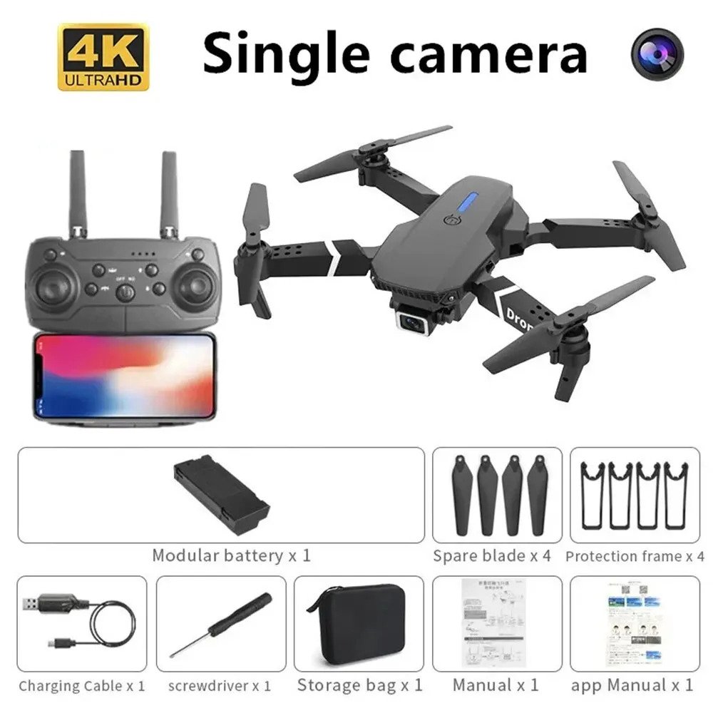 E88 4K Whide-Angle Wifi Camera Drone